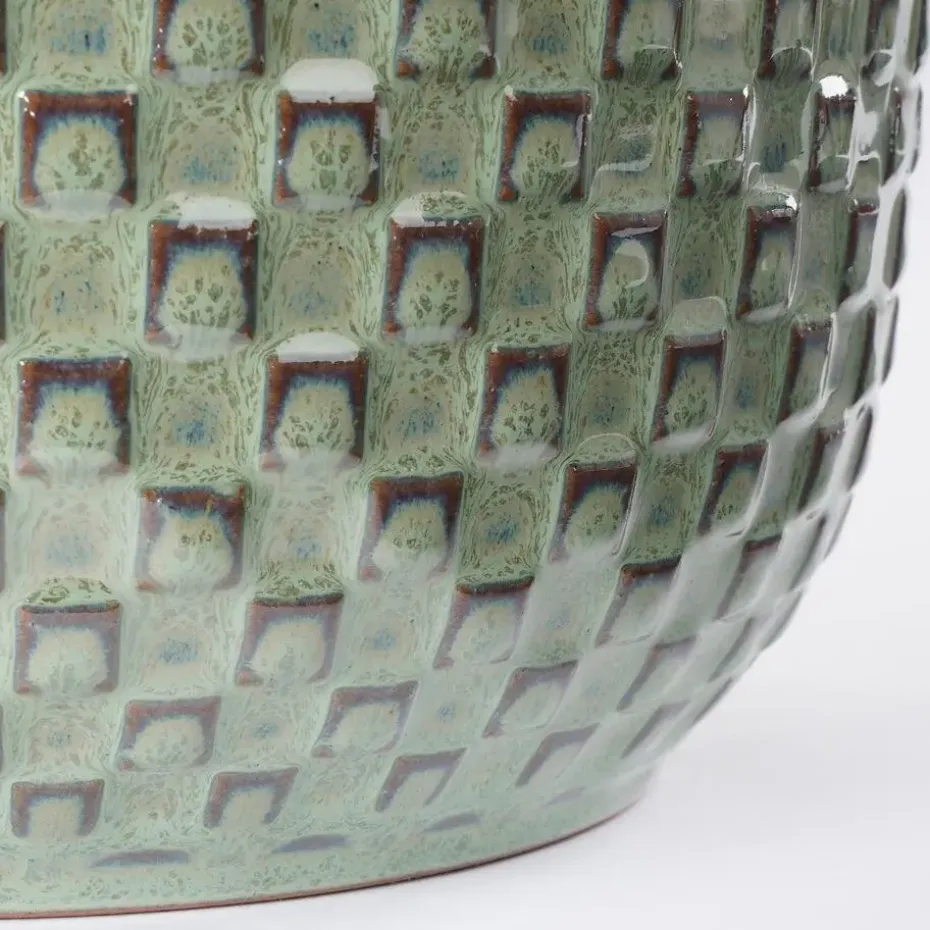 Mica Decorations Daan Bloempot - H20,5 x Ø21,5 cm - Groen