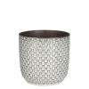 Mica Decorations Daan Bloempot - H17,5 x Ø19 cm - Wit