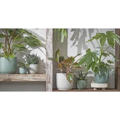 Mica Decorations Daan Bloempot - H17,5 x Ø19 cm - Wit