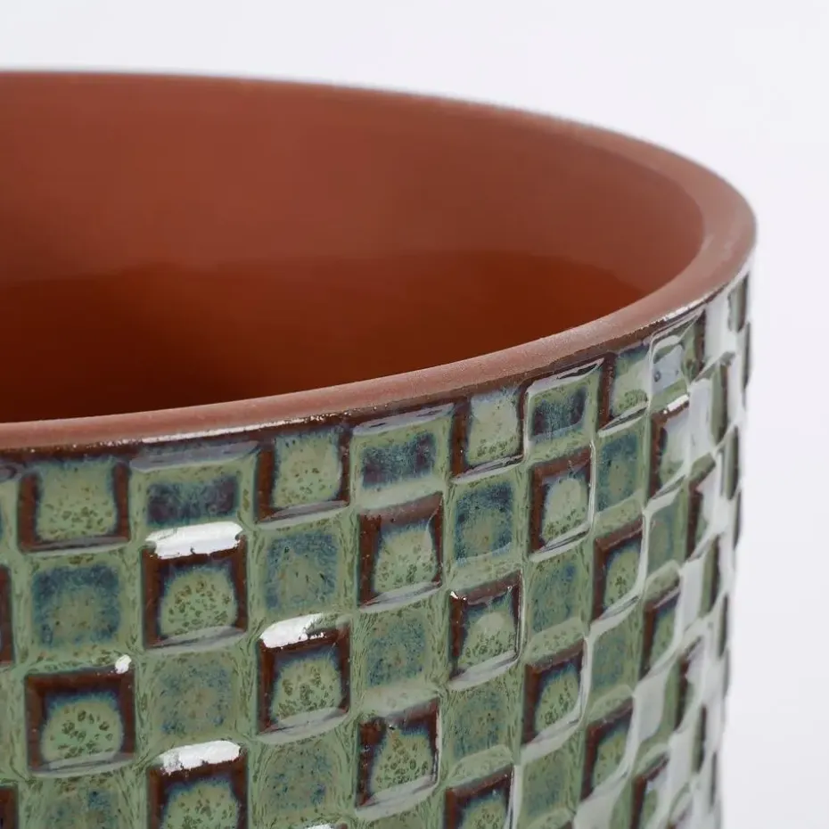 Mica Decorations Daan Bloempot - H17,5 x Ø19 cm - Groen