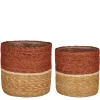 Mica Decorations Damian Plantenmand - Set van 2 - Ø20 cm - Zeegras