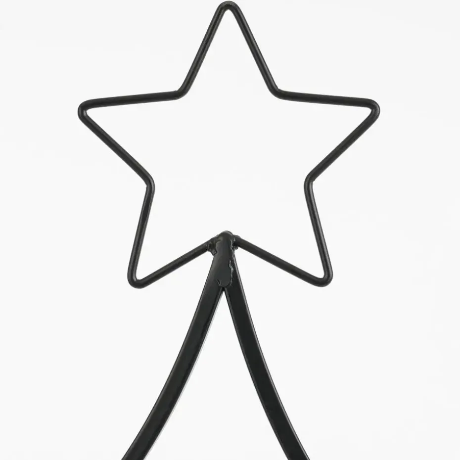 Mica Decorations Decoratie Kerstboom - L50 x B15 x H105 cm - IJzer - Zwart