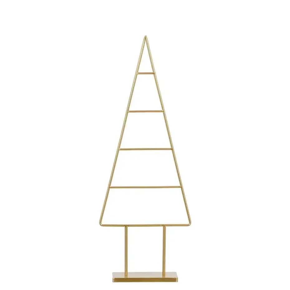Mica Decorations Decoratie Kerstboom - L34 x B12 x H90 cm - IJzer - Goud