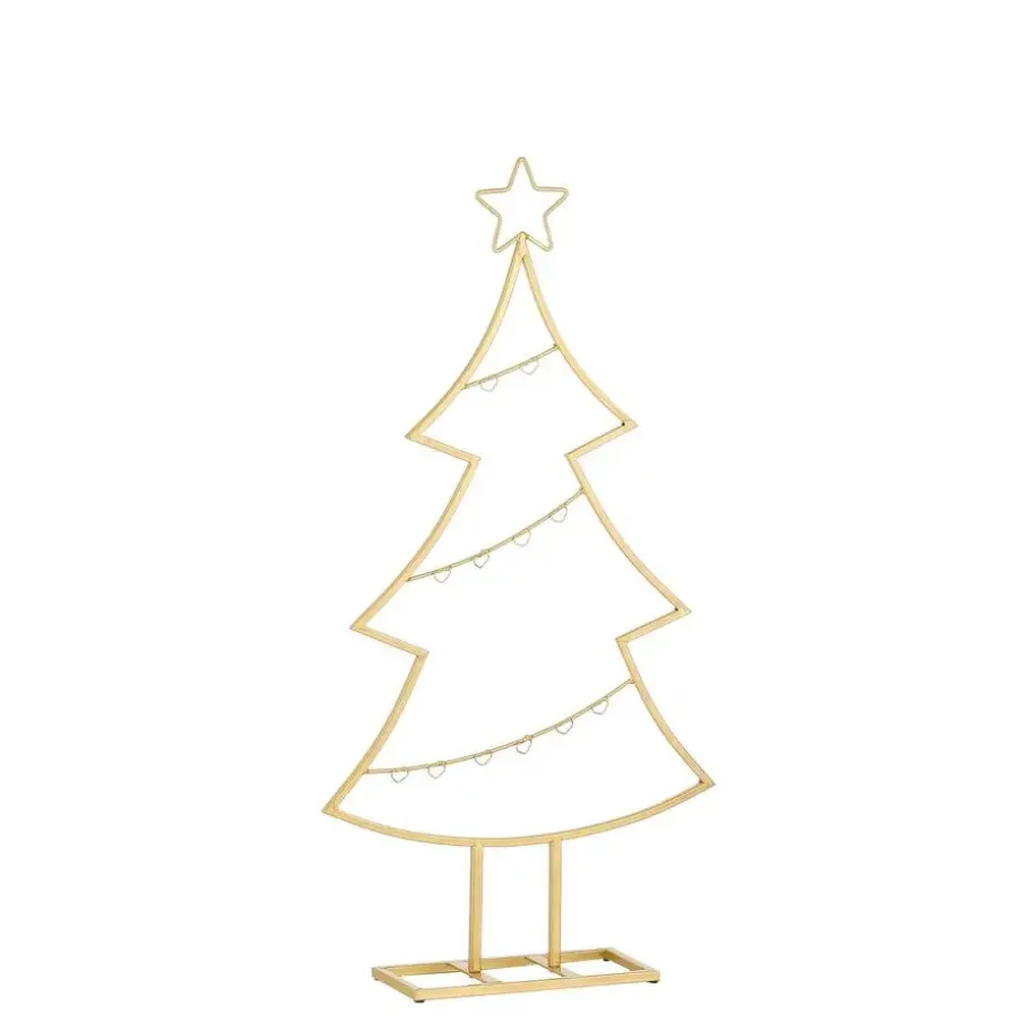 Mica Decorations Decoratie Kerstboom - L40 x B12 x H79 cm - IJzer - Goud
