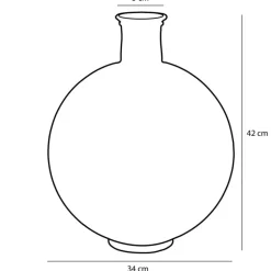 Mica Decorations Firenza Fles Vaas - H42 x Ø34 cm - Lichtroze