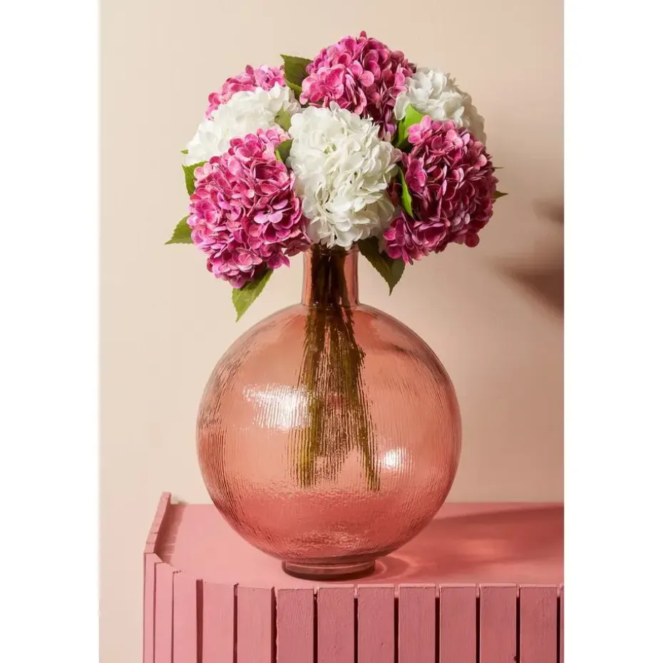 Mica Decorations Firenza Fles Vaas - H42 x Ø34 cm - Lichtroze