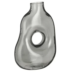 Mica Decorations Jay Vaas - L18,5 x B10,5 x H25 cm - Glas - Lichtgrijs