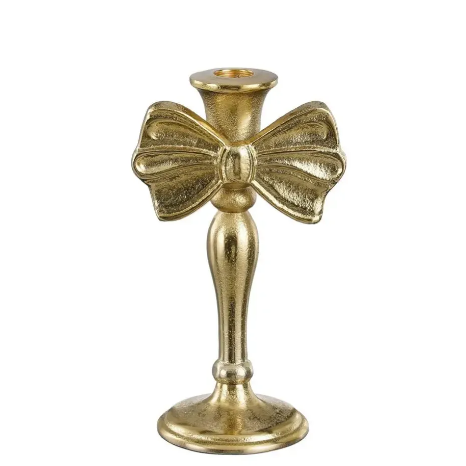 Mica Decorations Kandelaar - L11 x B8 x H20 cm - Aluminium - Goud