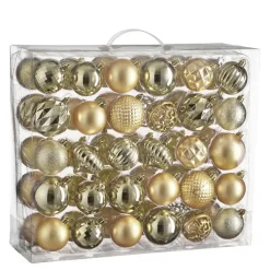 Mica Decorations Kerstballen Set - 60 Stuks - Champagne