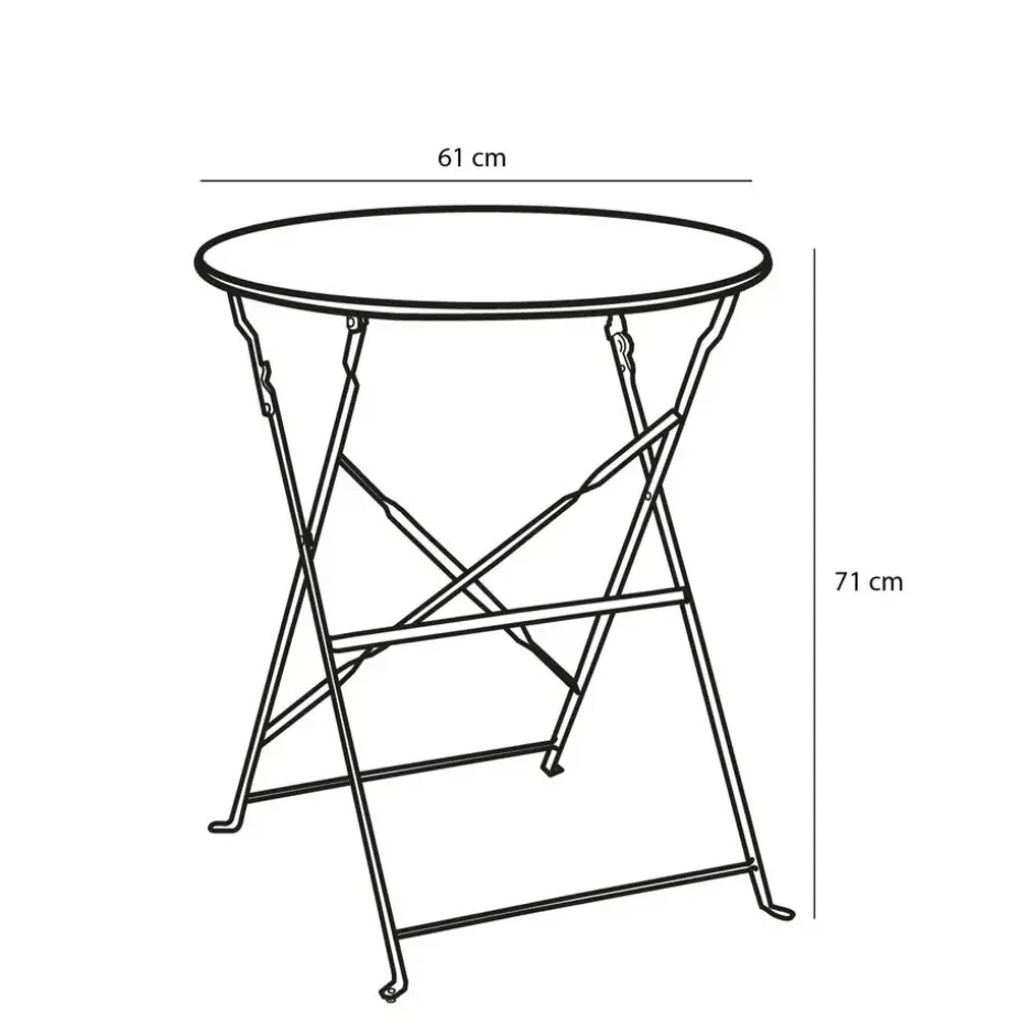 Mica Decorations Laurence Bistro Set - Set of 3 - Metaal - Lichtgroen