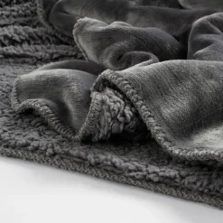 Mica Decorations Mardy Fleece Plaid - L200 x B150 cm - Antraciet