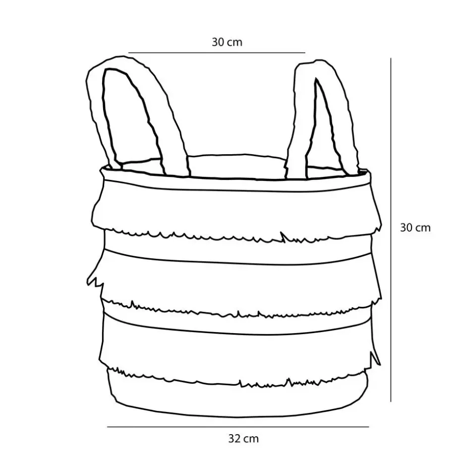 Mica Decorations Opbergmand - Set van 2 - H30 x Ø32 cm - Bruin