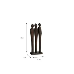 Mica Decorations Pegara Woondecoratie - L7 x B13 x H35 cm - Hout