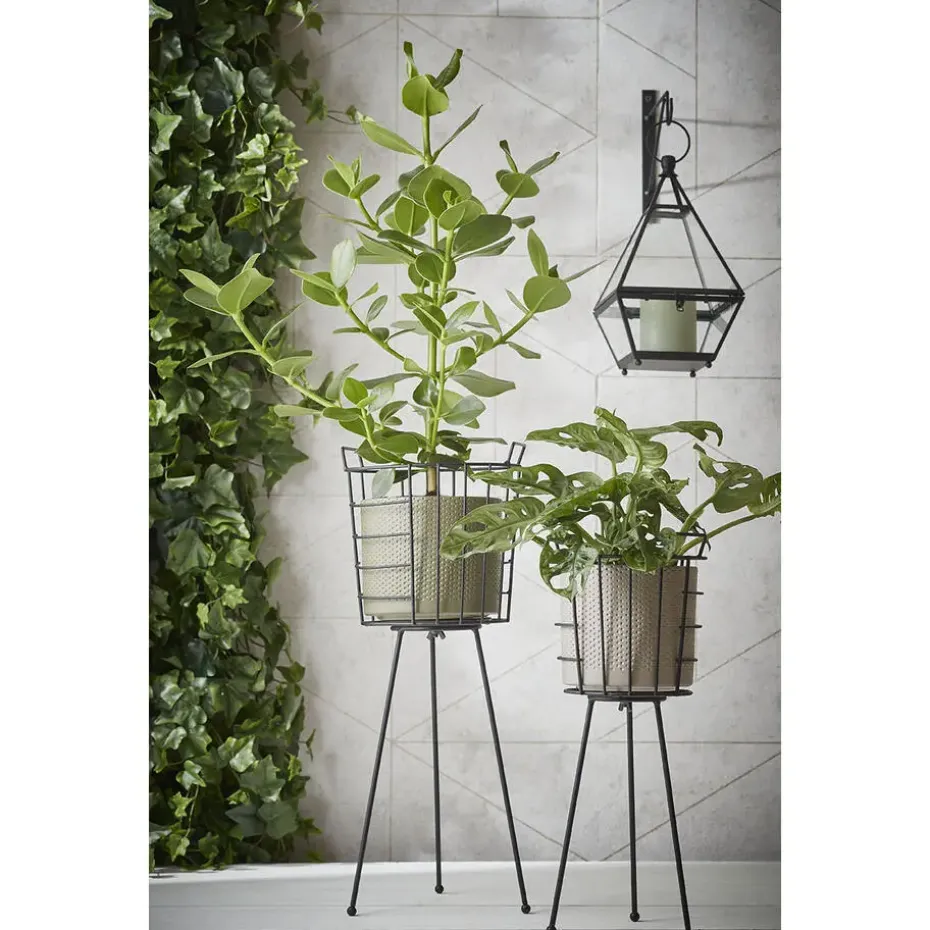 Mica Decorations Plantenpot - wit - keramiek - 23 x 21 cm