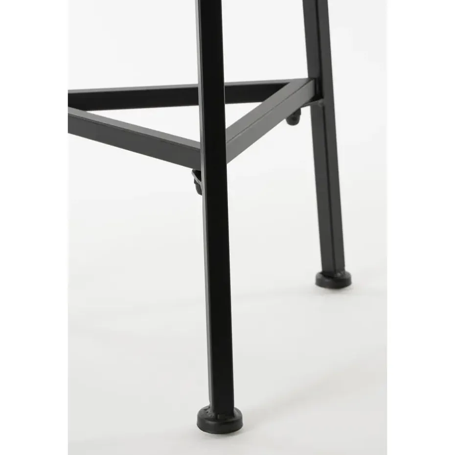 Mica Decorations Plantentafel - H120 x Ø35 cm - Metaal - Zwart