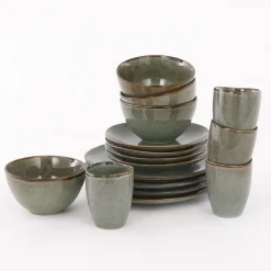Mica Decorations Tabo Serviesset 4 persoons Keramiek Groen