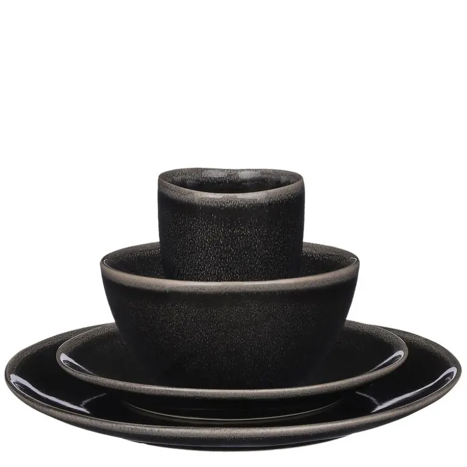 Mica Decorations Tabo Serviesset 4 persoons Keramiek Zwart