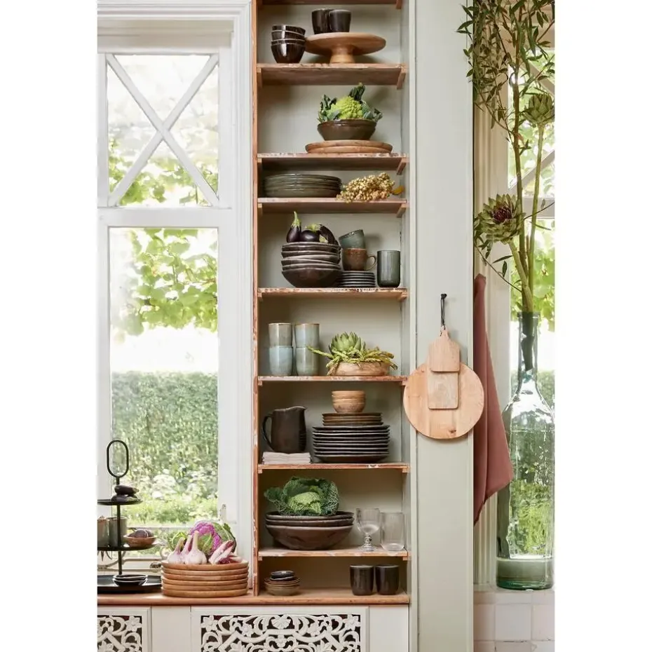 Mica Decorations Tabo Serviesset 4 persoons Keramiek Zwart