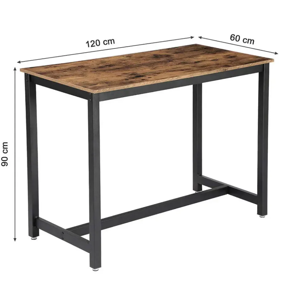 Middelhoge bartafel - vintage - 120x90x60 cm - vintage bruin