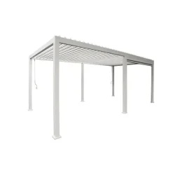 Mirador pull down zijscherm 4M windscherm wit