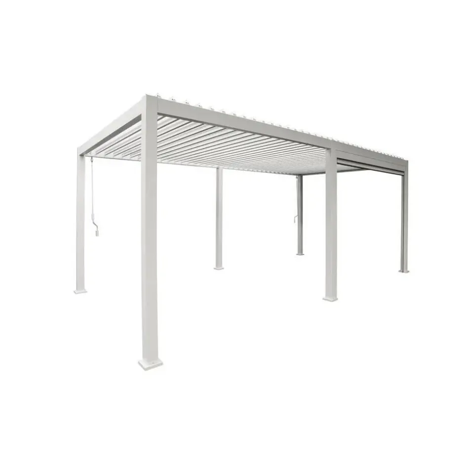 Mirador pull down zijscherm 4M windscherm wit