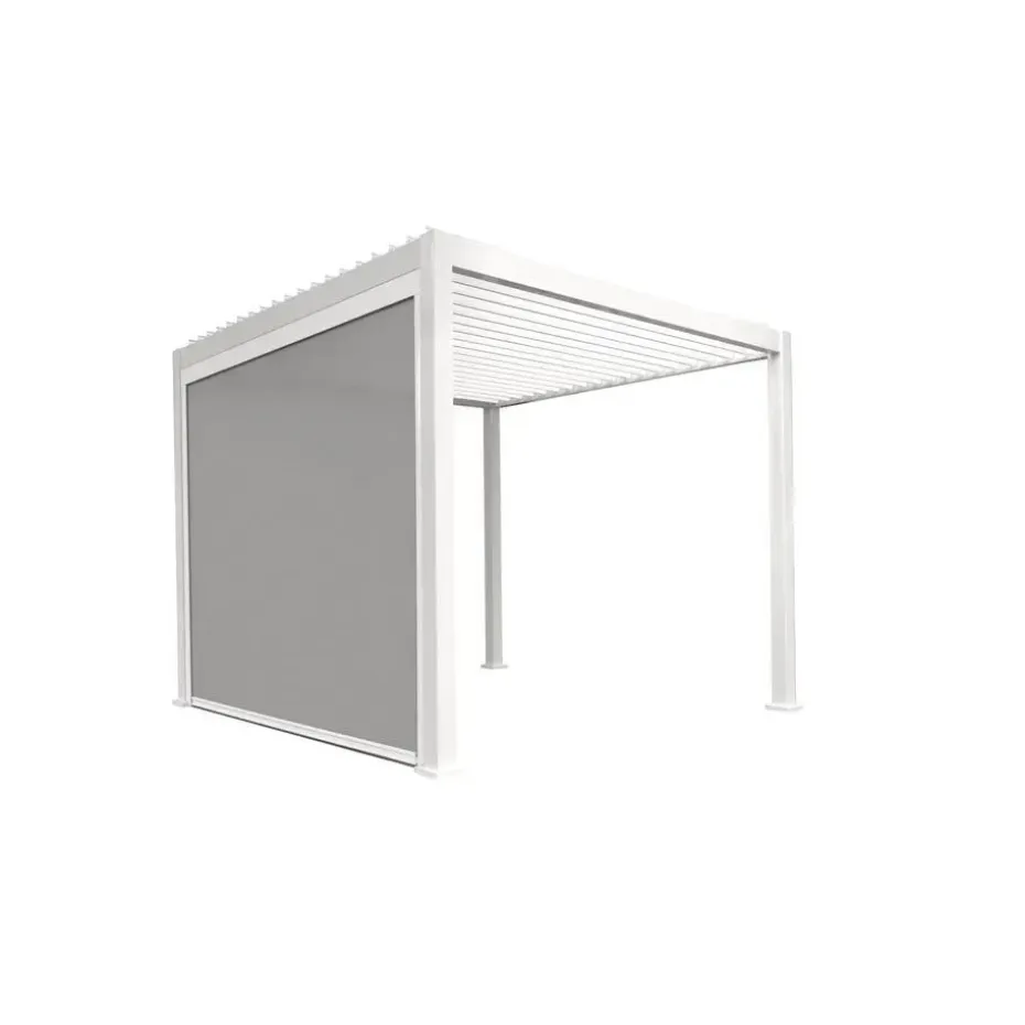 Mirador pull down zijscherm 4M windscherm wit