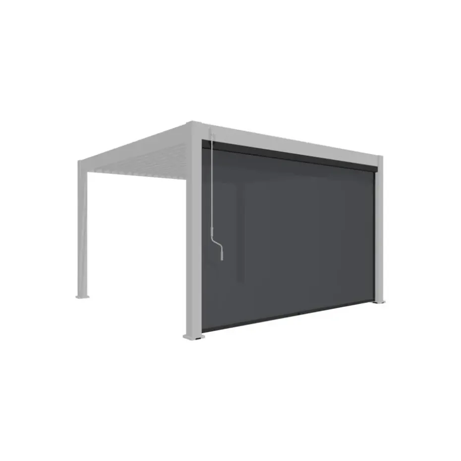 Mirador pull down zijscherm 4M windscherm wit