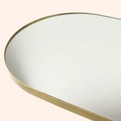 MISOU Spiegel Passpiegel Goud Ovaal Hangend 112x40cm Glas Spiegels