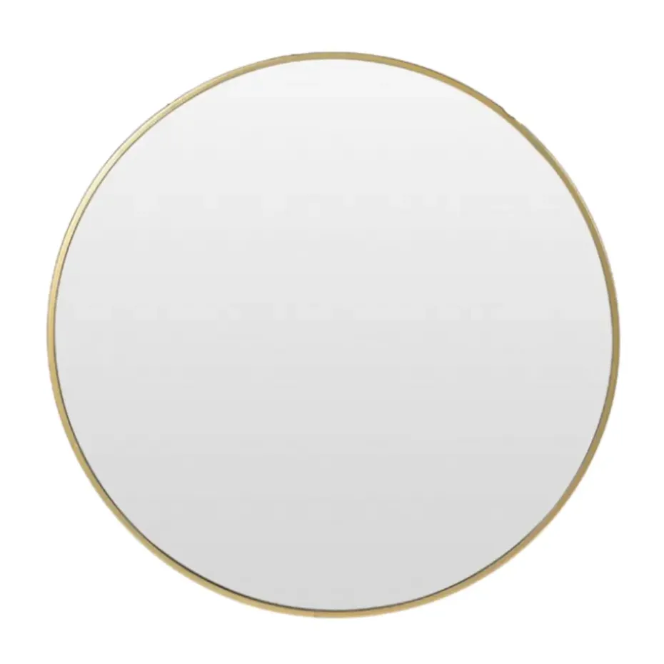 MISOU Spiegel Rond Goud Glas Wandspiegel Diameter 55cm Accessoires
