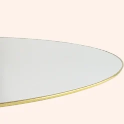 MISOU Spiegel Rond Goud Glas Wandspiegel Diameter 55cm Accessoires