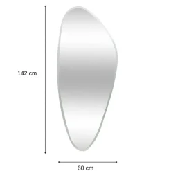MISOU Wandspiegel Organische Vorm - Zilver