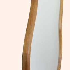 MISOU Wandspiegel Spiegel Organische Vorm 75x45cm Hout