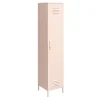 Mission District - Hoge kast met 1 deur en roze metaal