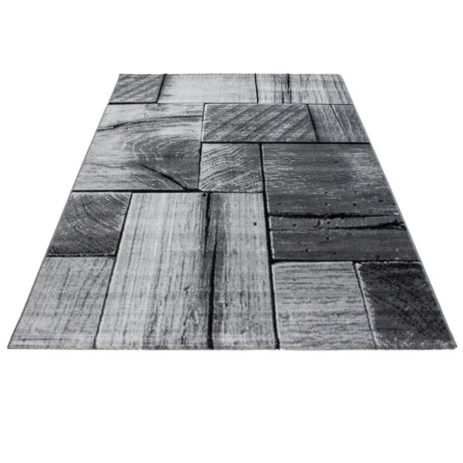 Modern Design Vloerkleed Parma - Zwart/Grijs - Laagpolig 200x290 cm