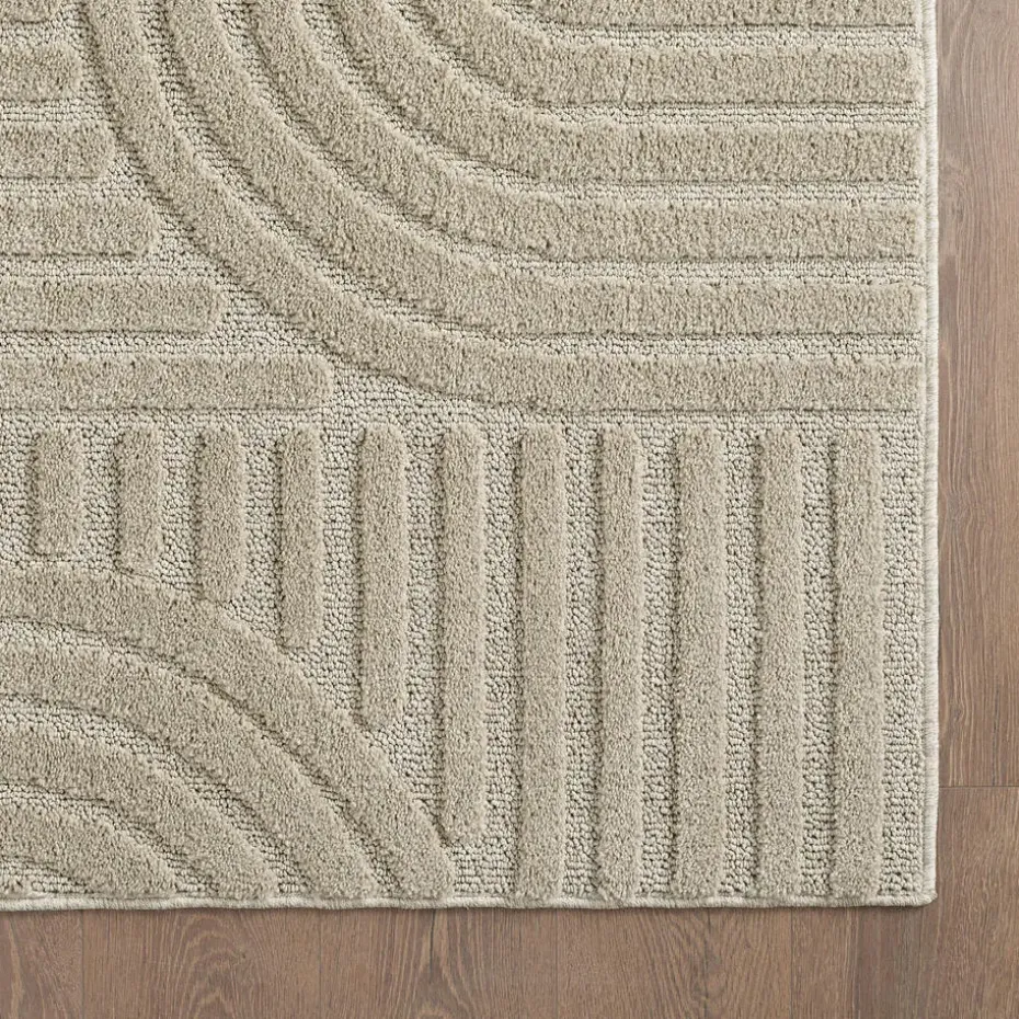 Modern Japandi Vloerkleed - Beige - Boho Scandinavisch - 200x290 cm Laagpolig