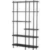 Moderne etagère van metaal en zwart hout