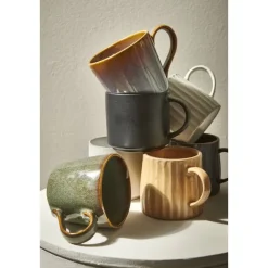 Mok met oor Mila - crème - stoneware - 340 ml