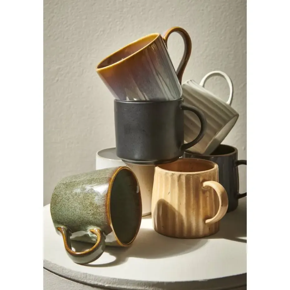 Mok met oor Mila - crème - stoneware - 340 ml