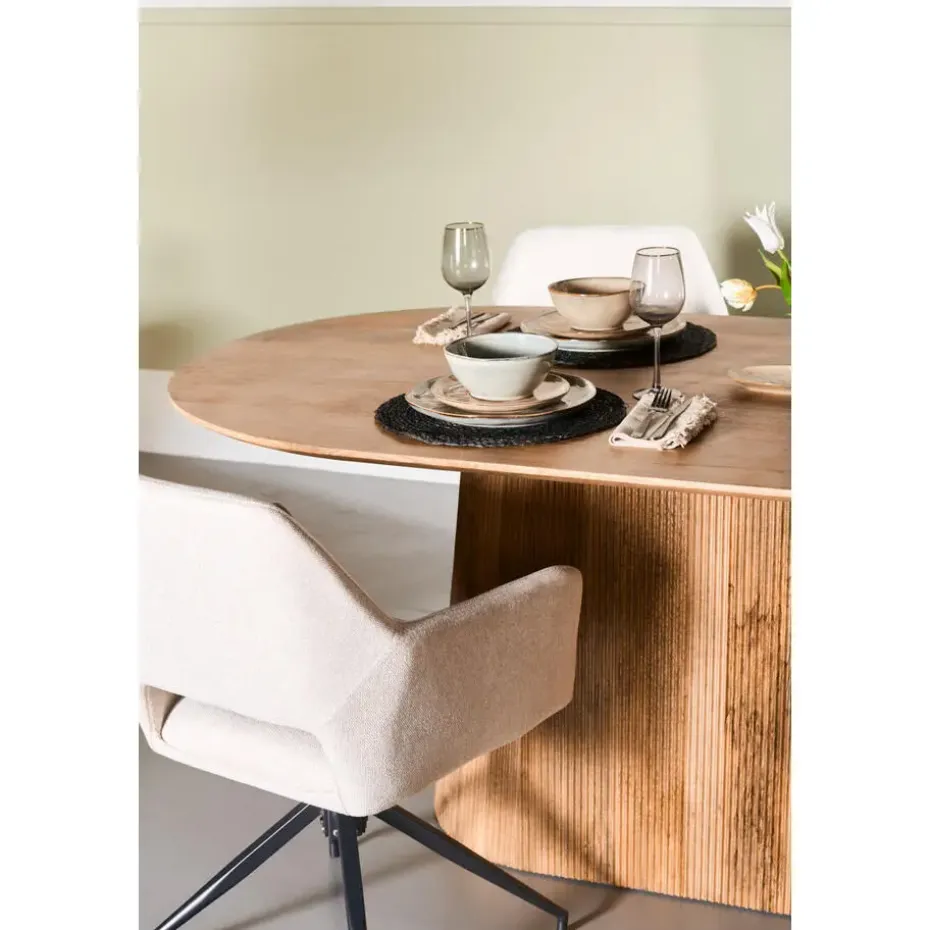 Mokka Eettafel Lichtbruin 200cm
