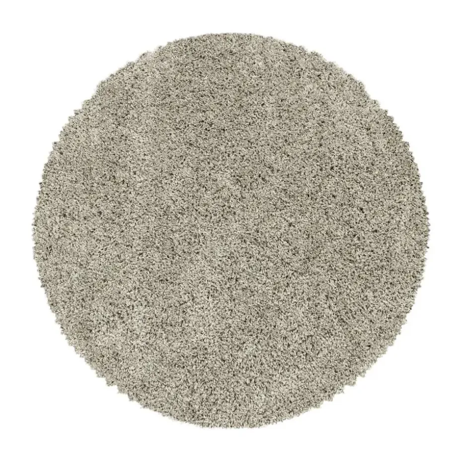 Monaco Soft Rond Shaggy Hoogpolig Vloerkleed Beige - 160 CM ROND