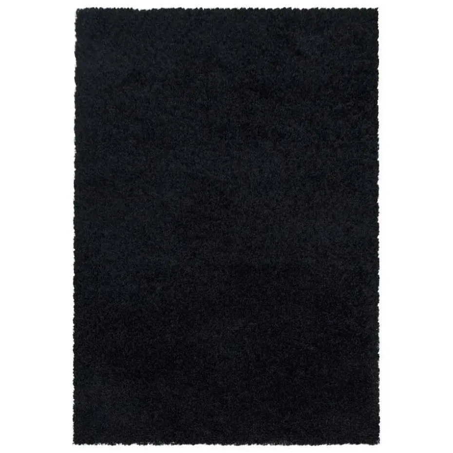 Monaco Soft Shaggy Hoogpolig Vloerkleed Black - 160x230 CM