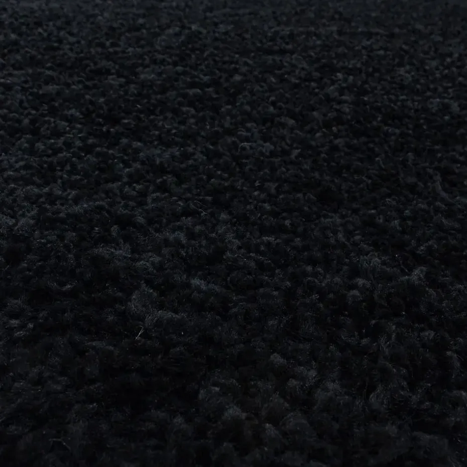 Monaco Soft Shaggy Hoogpolig Vloerkleed Black - 160x230 CM