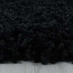 Monaco Soft Shaggy Hoogpolig Vloerkleed Black - 300x400 CM