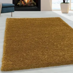 Monaco Soft Shaggy Hoogpolig Vloerkleed Goud - 240x340 CM