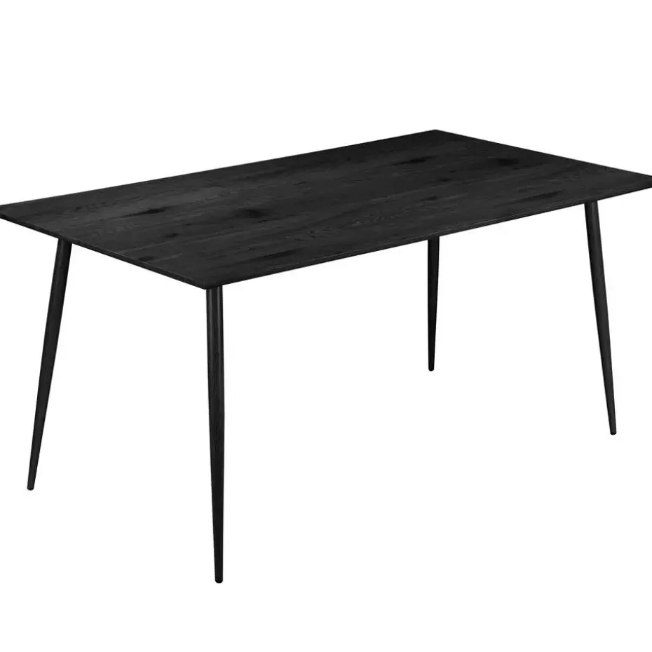 Monza - Eettafel 160x90 cm 6 zitplaatsen zwart hout look