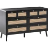 MOURA - Ladekast 6 lades - Zwart - MDF