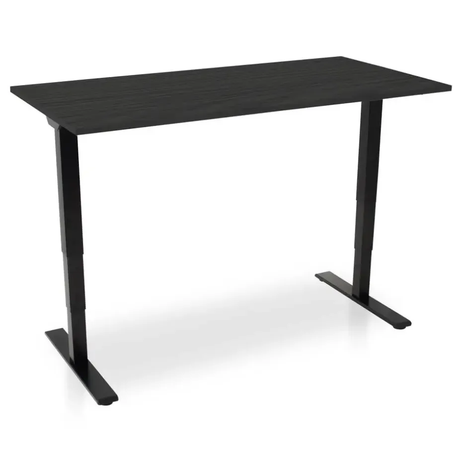 MRC COMFORT elektrisch ARBO zit-sta bureau - 160x80cm - zwart eiken