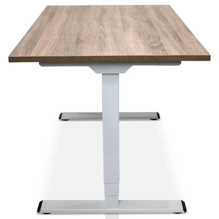MRC COMFORT elektrisch ARBO zit-sta bureau - 160x80cm - wit - midden eiken