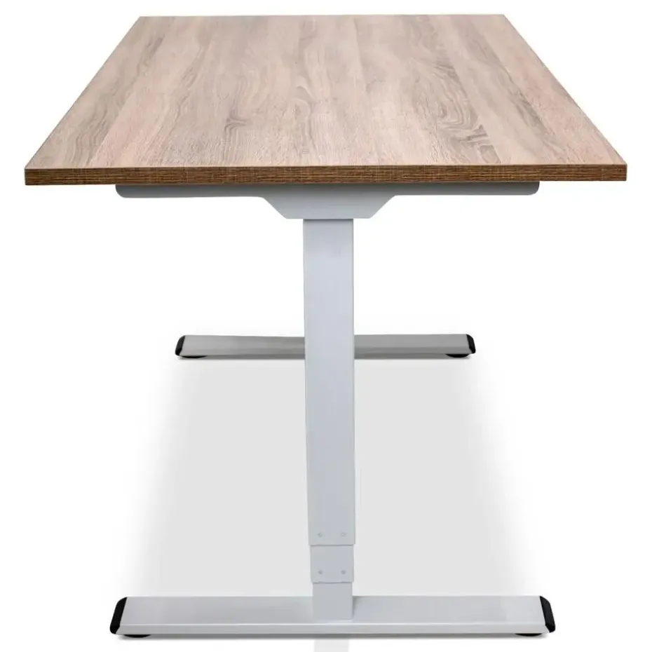 MRC COMFORT elektrisch ARBO zit-sta bureau - 140x80cm - wit - midden eiken