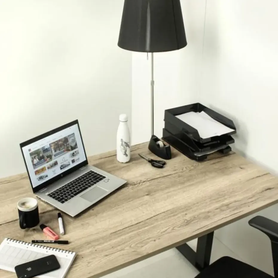 MRC EASY elektrisch ARBO zit-sta bureau - 160x80 cm - robuust eiken